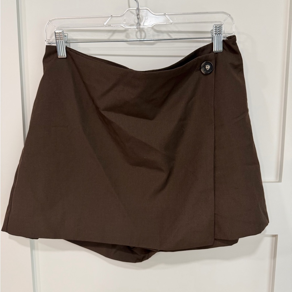 H&M Brown Wrap Skirt